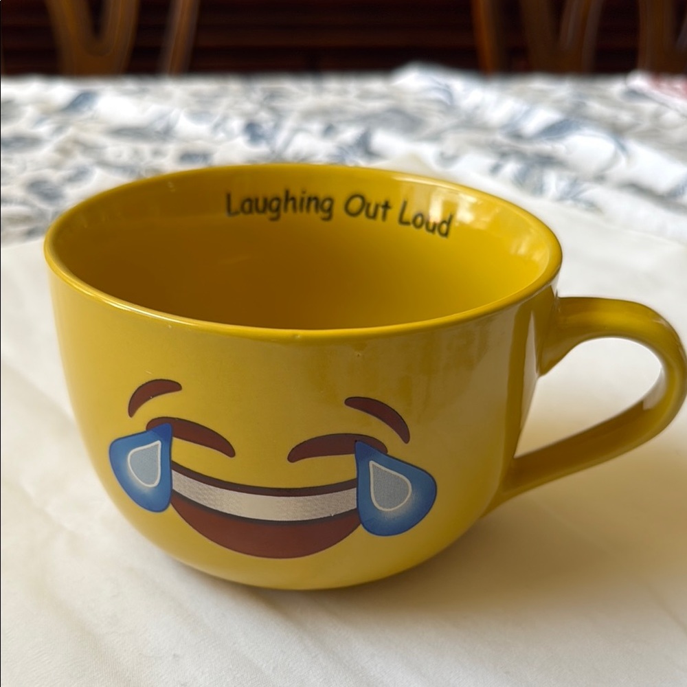 Laughing Out Loud LOL Yellow Emoji XL Mug